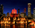 Buckinham Fountain and Chicago Lights Up Red for the Blackhawks