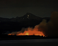 Forest Fire at Lake Yellowstone During September, 2011