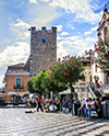 Tower Clock in Taormina Old City