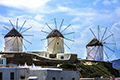 Windmills near Little Venice and water front