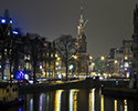 The Munttoren viewed from Amstel Canal