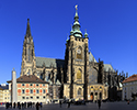 Prague Castle Complex with Obelisk and St. Vitus Cathedral