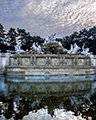 Schoenbrunn Palace Fountain near Sunset