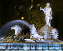 Neptune Fountain at night