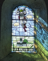 Angoville au Plain Church Stained Glass Honoring Medics and Airborne