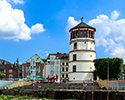 Dusseldorf Castle Tower and River Promenade