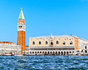 Campanile, Doge, and  Piazza San Marco off shore view